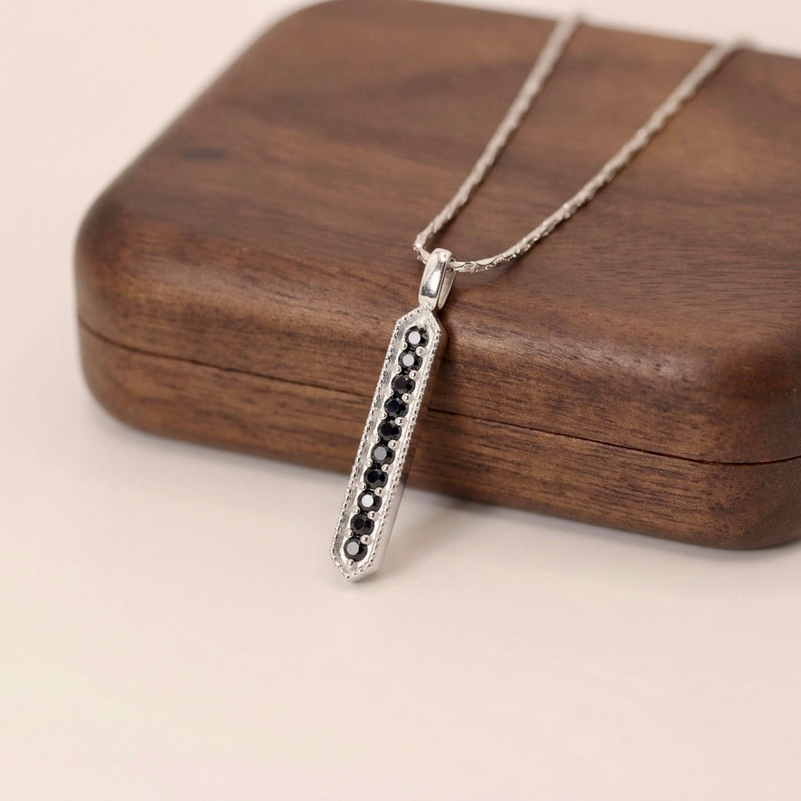Diamond Gold Bar Pendant