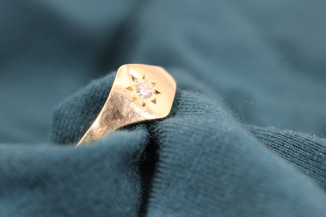 Rachel Ring - Starburst Gold Diamond Ring