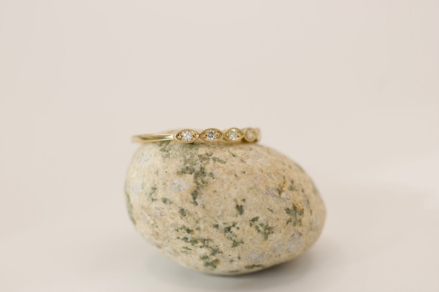 Andrea Ring - Marquise Stackable Gold and Diamond Ring