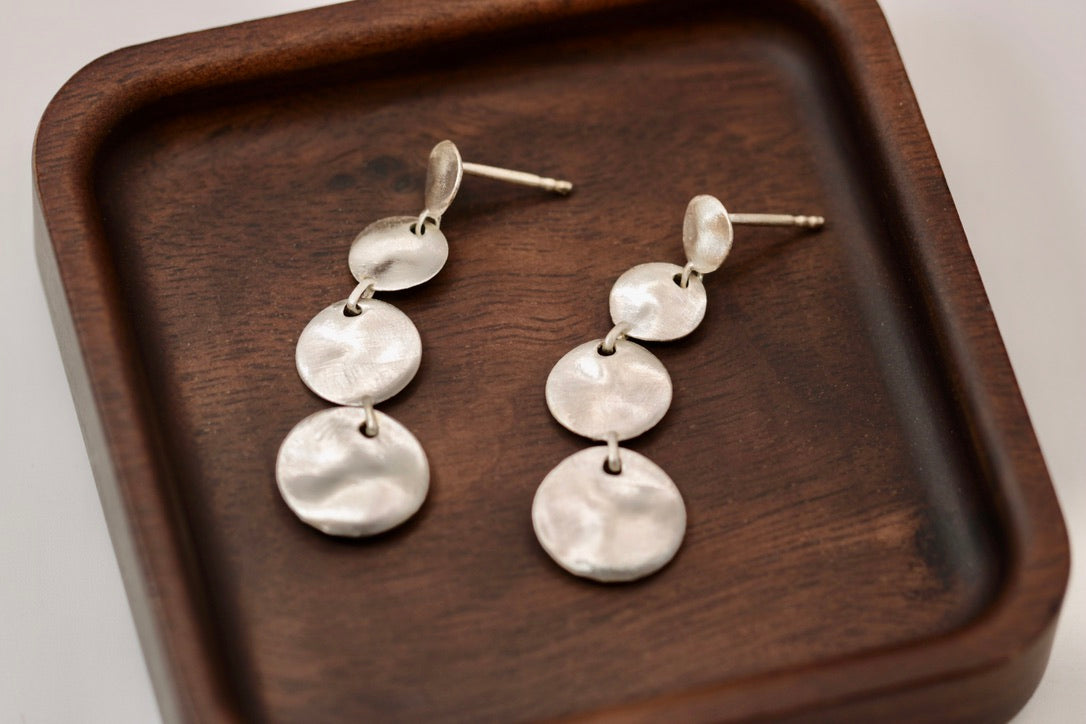Dangle Disc Earrings