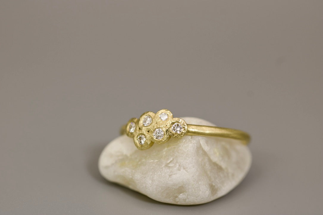Abigail Ring - Rustic Gold Diamond Ring
