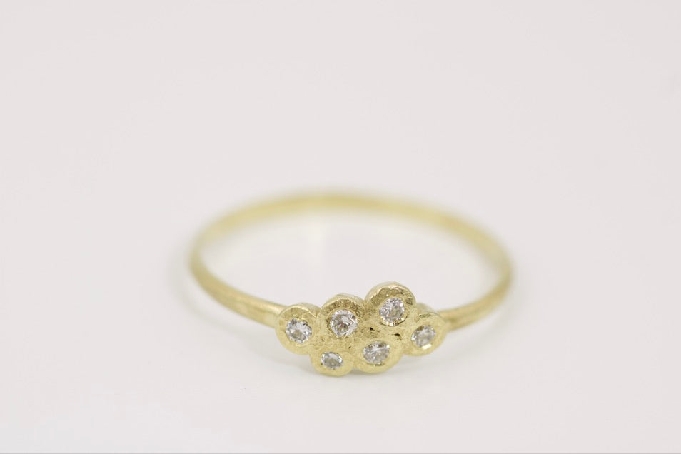 Abigail Ring - Rustic Gold Diamond Ring