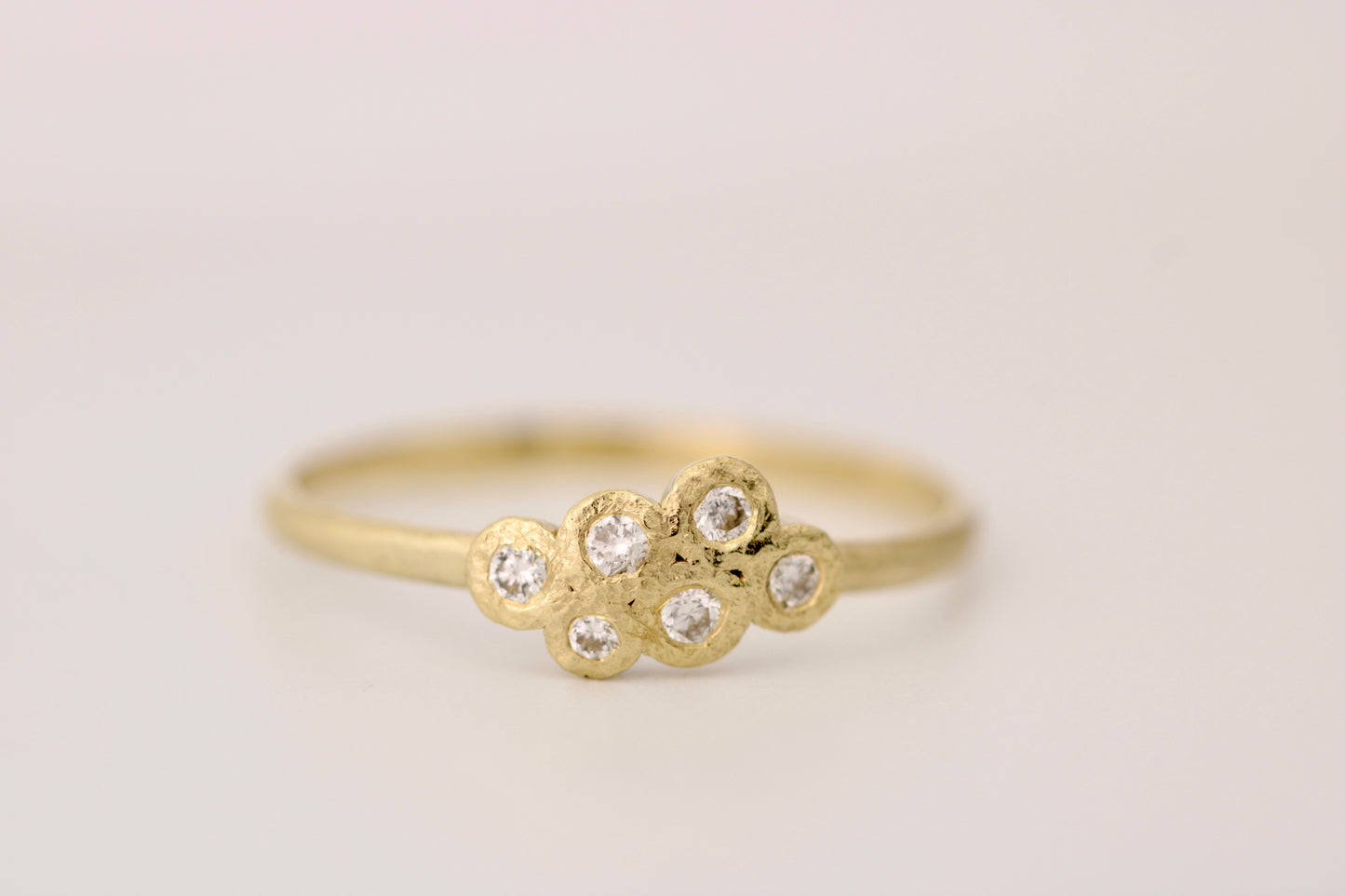 Abigail Ring - Rustic Gold Diamond Ring