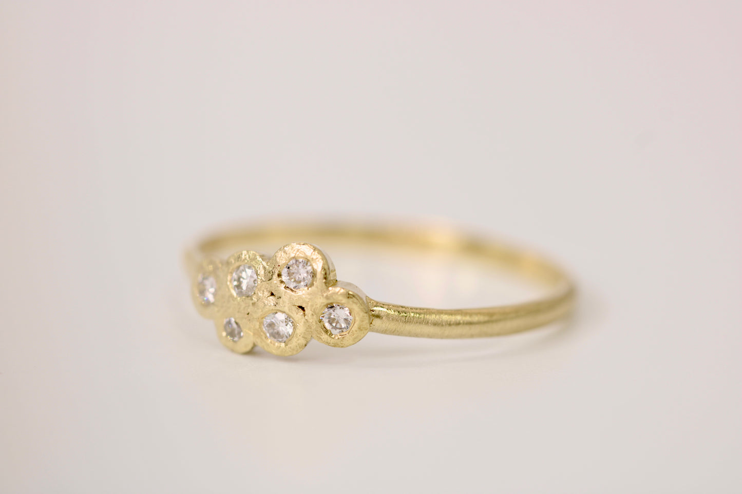 Abigail Ring - Rustic Gold Diamond Ring