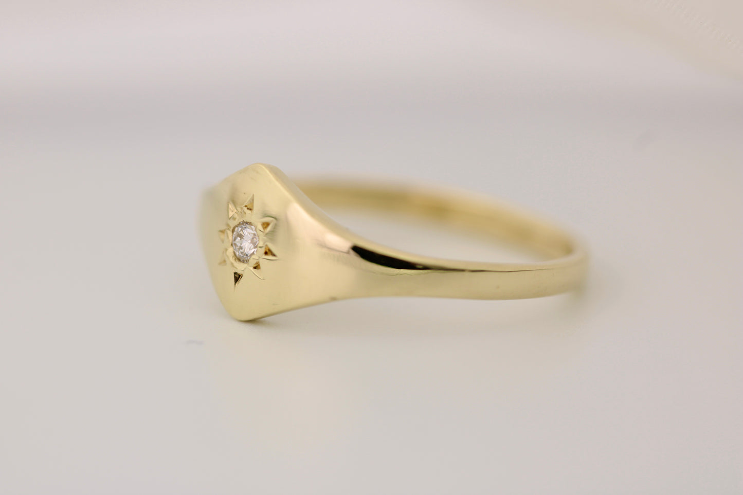 Rachel Ring - Starburst Gold Diamond Ring
