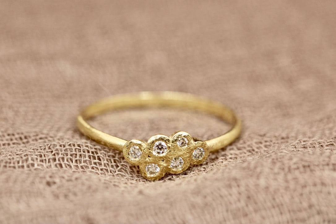 Abigail Ring - Rustic Gold Diamond Ring