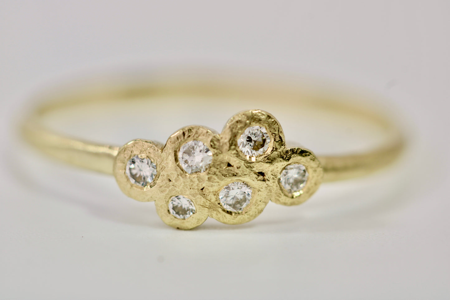 Abigail Ring - Rustic Gold Diamond Ring
