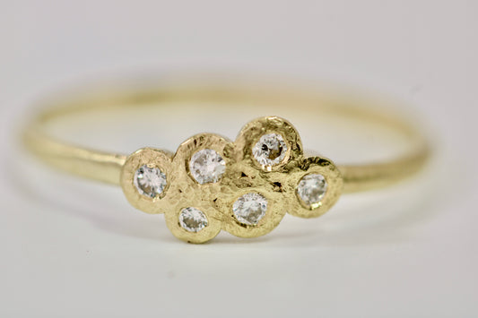 Abigail Ring - Rustic Gold Diamond Ring