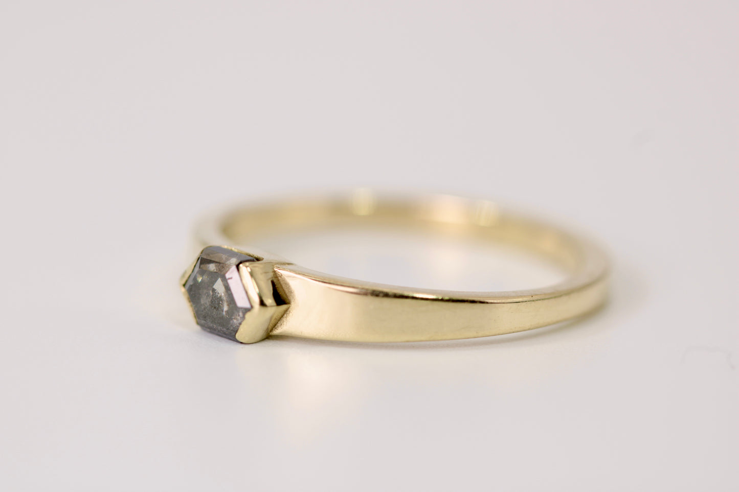 Gaia Ring - Salt & Pepper Diamond Gold Ring
