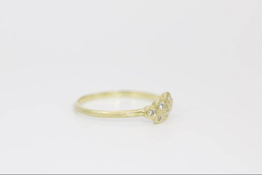 Abigail Ring - Rustic Gold Diamond Ring