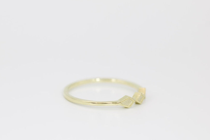 Eden Ring - Geometric Design Gold Stackable Ring