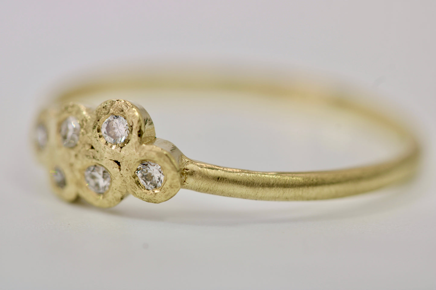 Abigail Ring - Rustic Gold Diamond Ring