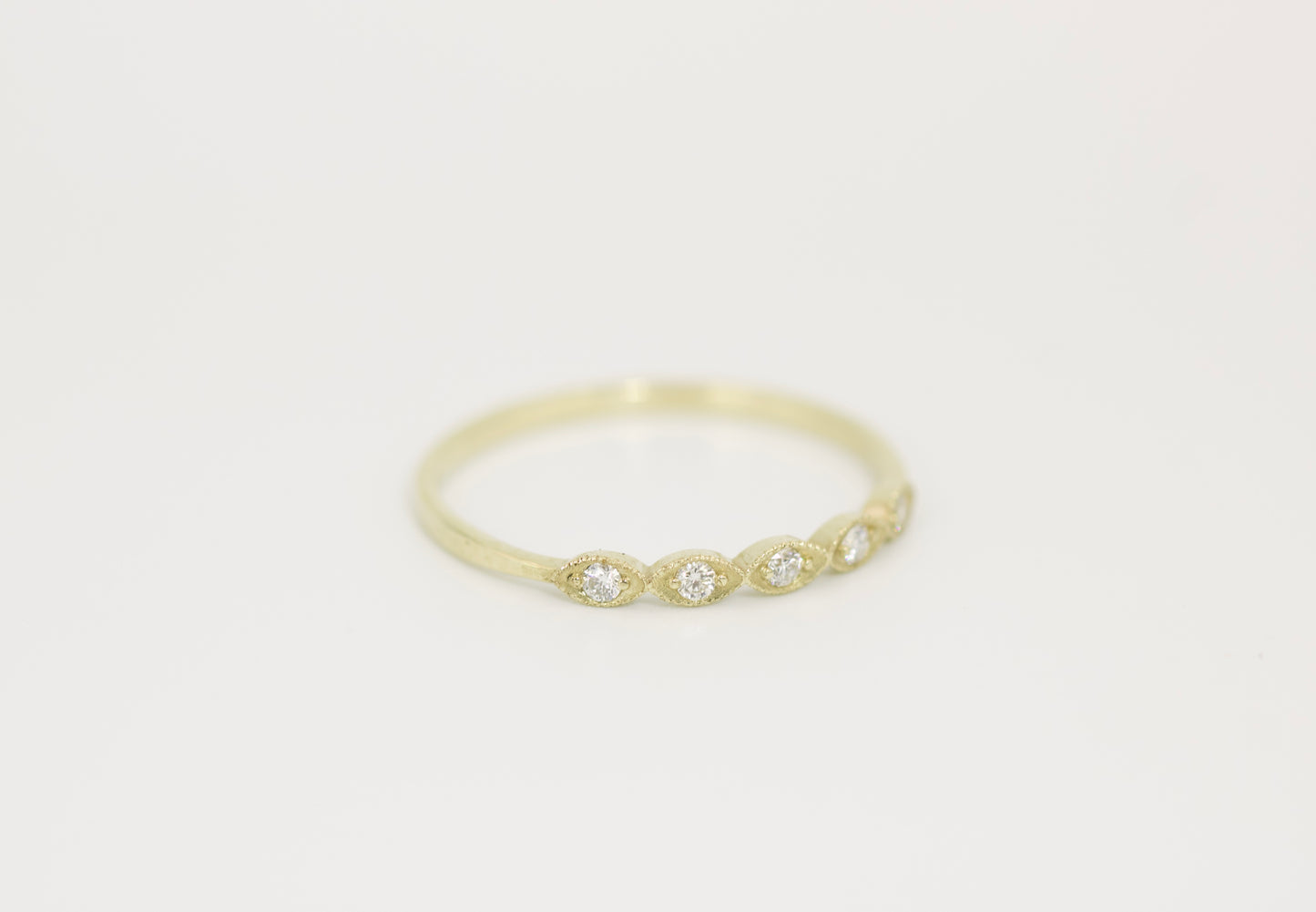 Andrea Ring - Marquise Stackable Gold and Diamond Ring