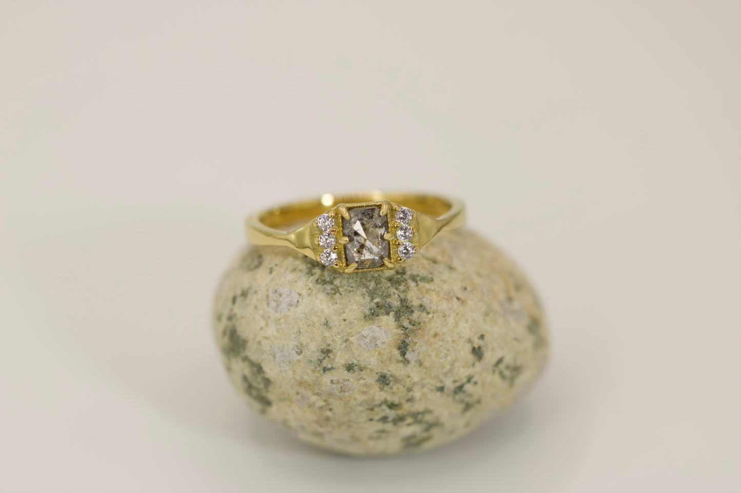 Emma Ring - Salt and Pepper Diamond Ring