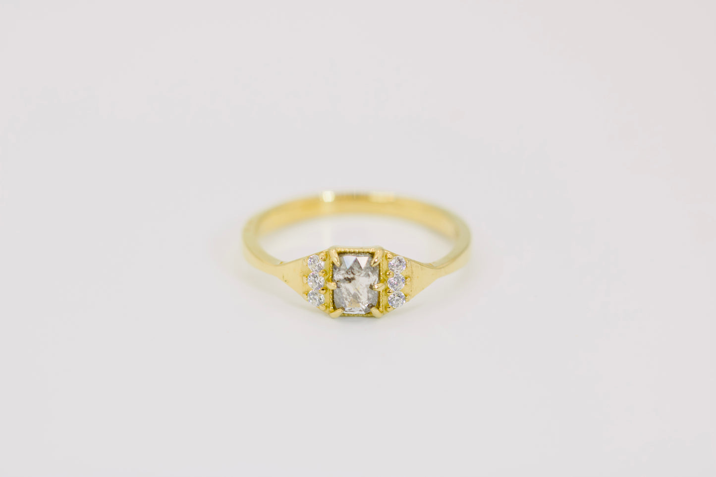 Emma Ring - Salt and Pepper Diamond Ring